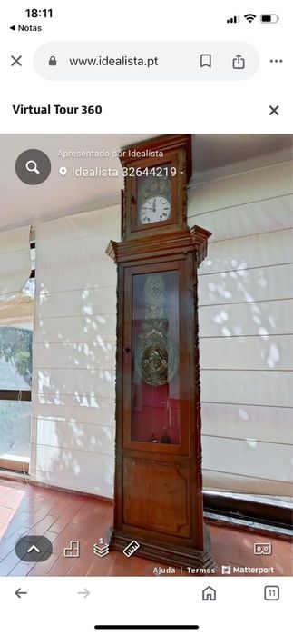 Relogio Antigo de pé alto seculo XIX