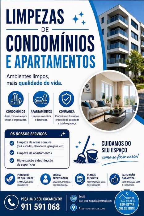 Serviços de Limpeza de Condomínios e Escritórios – Maia
Está à procura