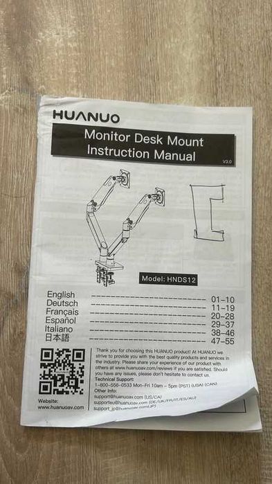 Huano Suporte de braço duplo para monitor