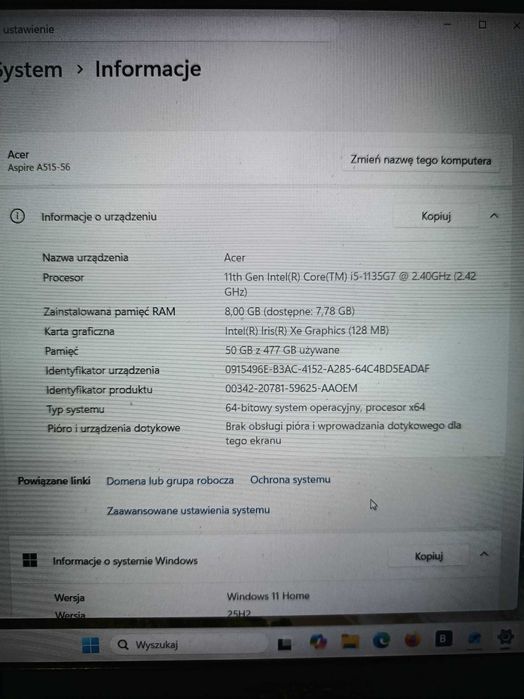 Laptop Acer aspire 5