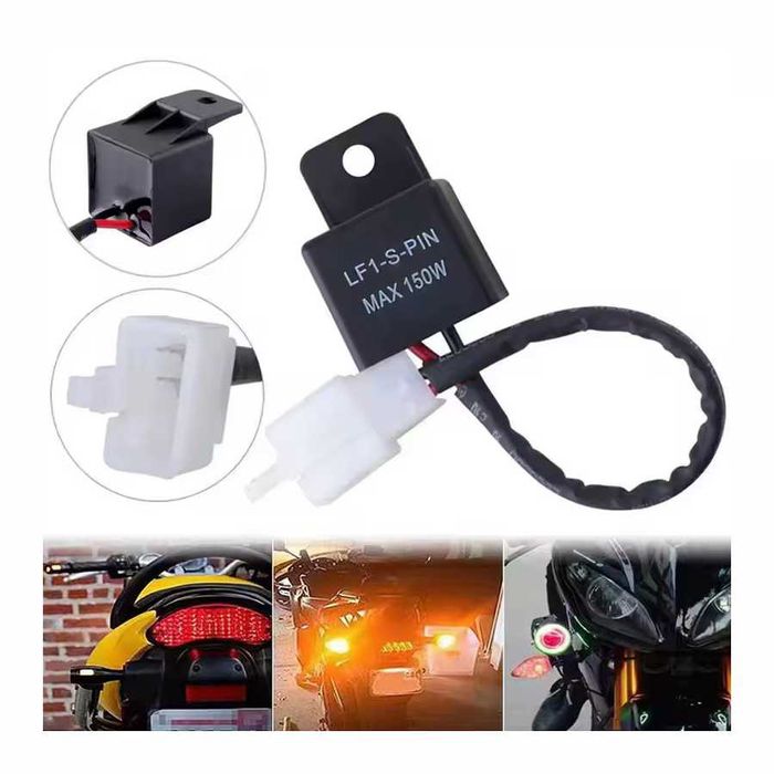 Relé intermitente LED para motos 12V - 2 pinos universal