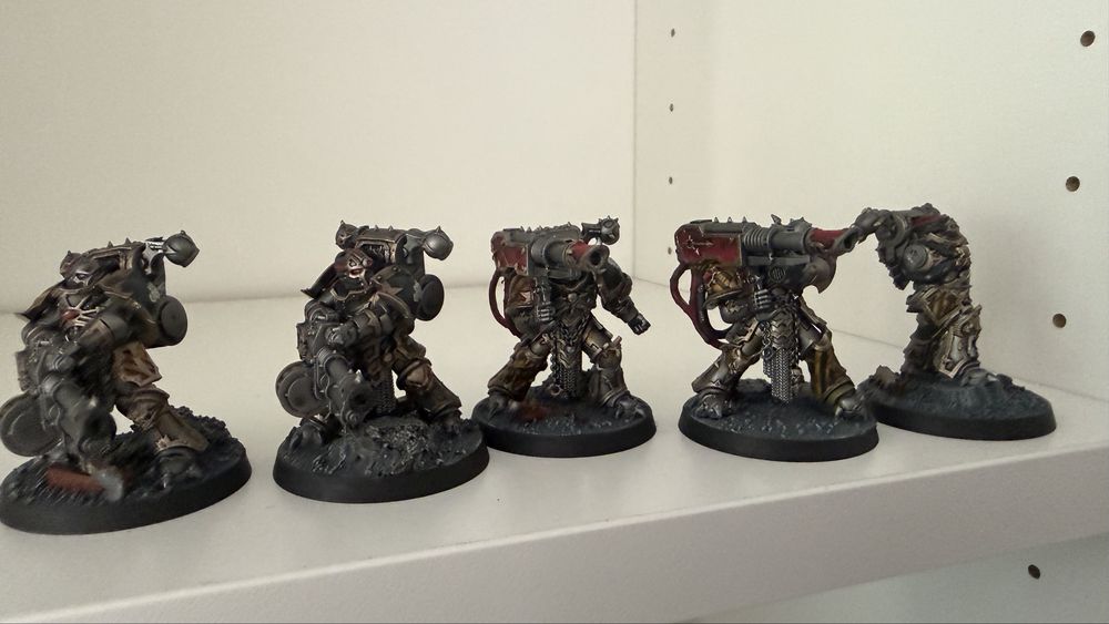 Chaos Space Marines Havocs (5 modeli) – pomalowane TT+