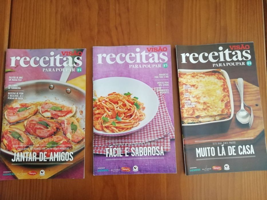 6 revistas Culinaria coleção Visão