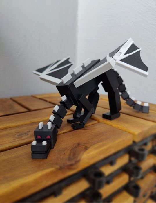 Figurka Ender dragon smok Endu Minecraft flexi
