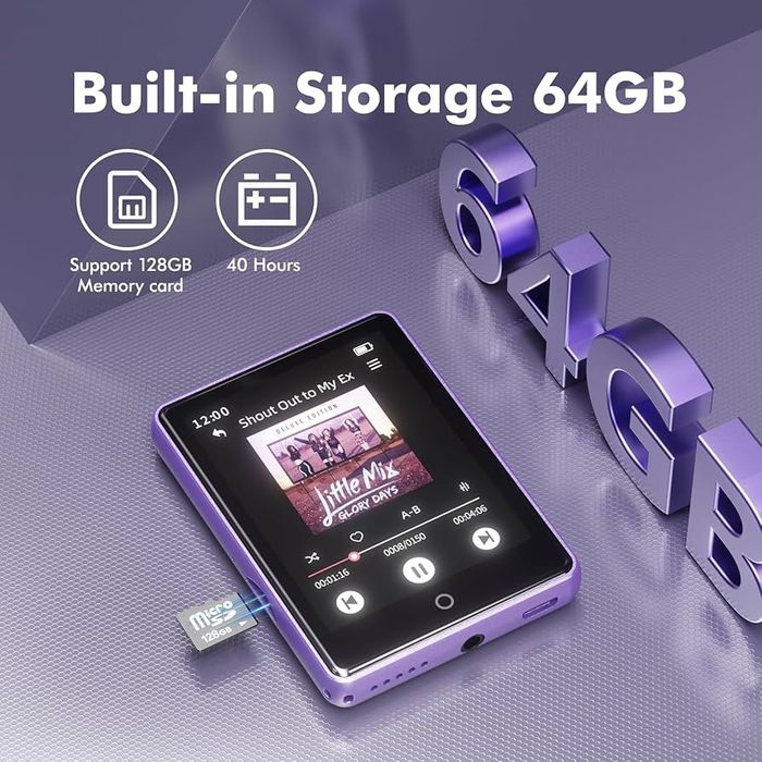 MP3-плеєр з функцією аудіо та відеоплеєра 64 ГБ