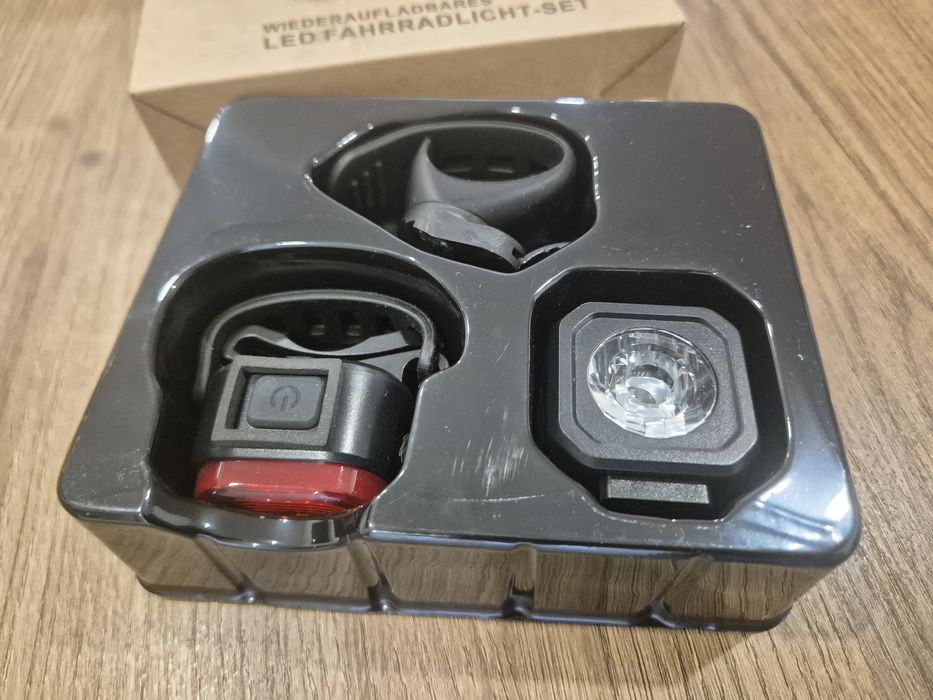 Conjunto de luzes LED recarregáveis para bicicleta