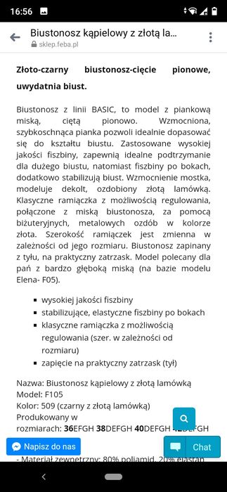 Biustonosz kąpielowy Feba