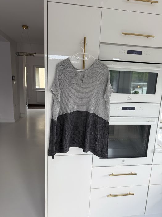 Sweter narzutka kamizelka szara rozmiar uniwersalny