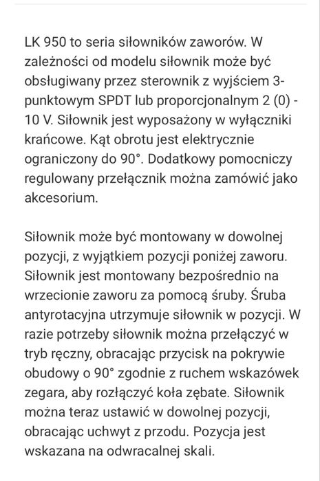 Siłownik zaworu Valve Actuartor