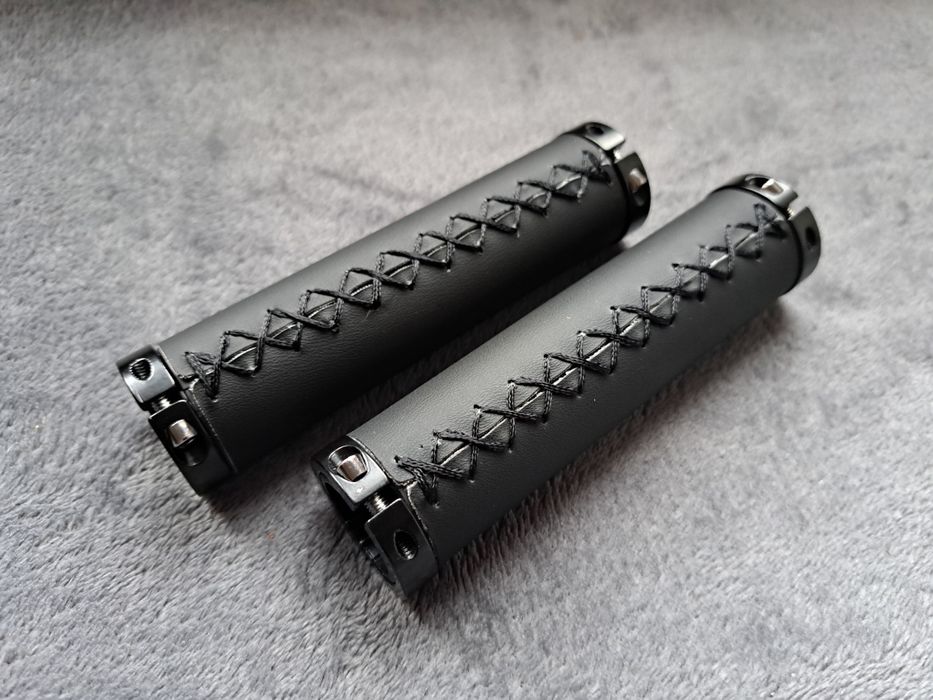 Chwyty Gripy Rowerowe Czarne skręcane na imbus NOWE