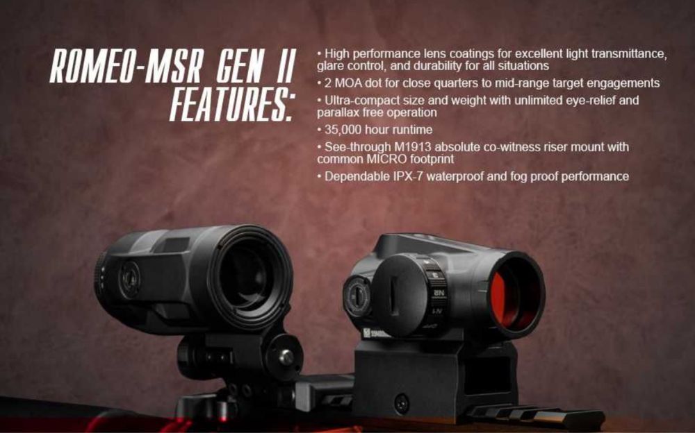 Колiматор Sig Sauer Romeo5 gen2 MOA та магнiфер Juliet5Х-Micro 5X22MM