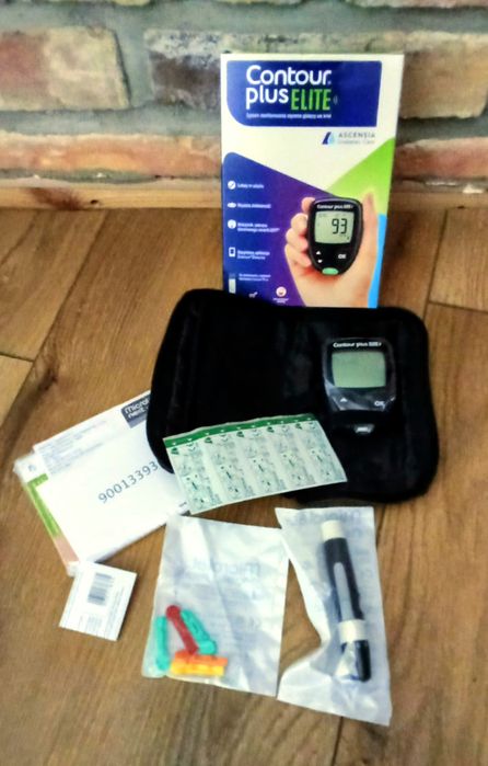 Nowoczesny Glukometr Contour Plus ELITE + paski,nakłuwacz, igły / Darmowa Wysyłka %