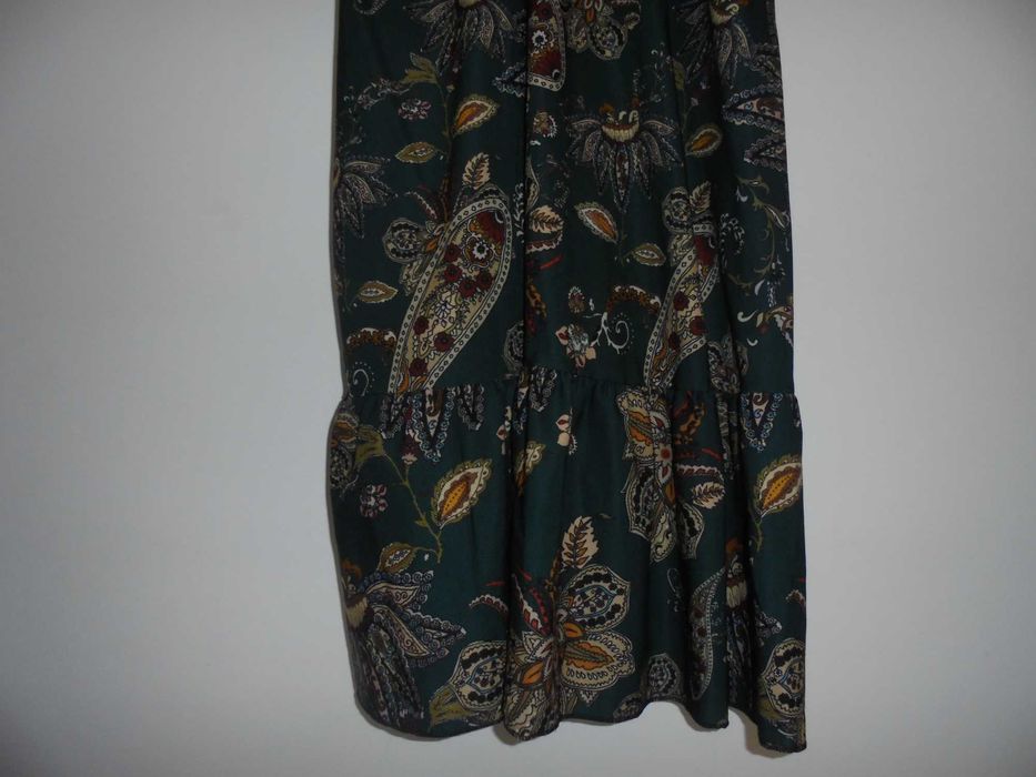 vestido de mulher cor verde estampado