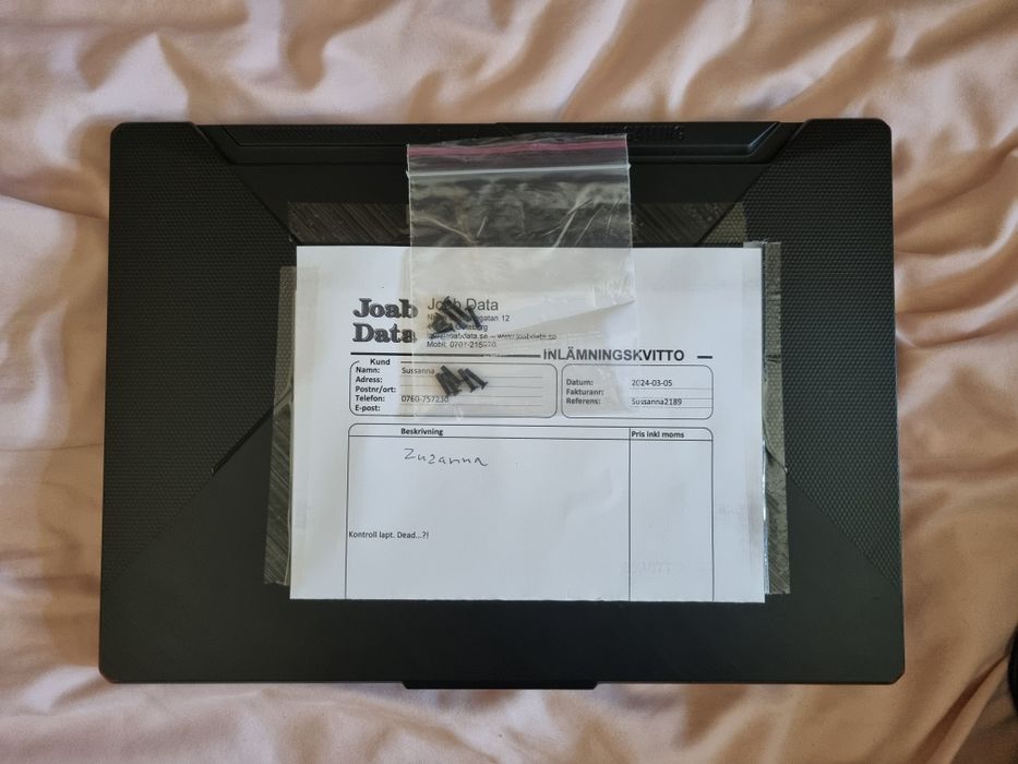 Asus Tuf gaming 32gb ram na części - uszkodzony