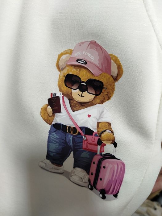 Nowość!Masełkowy komplet z misiem