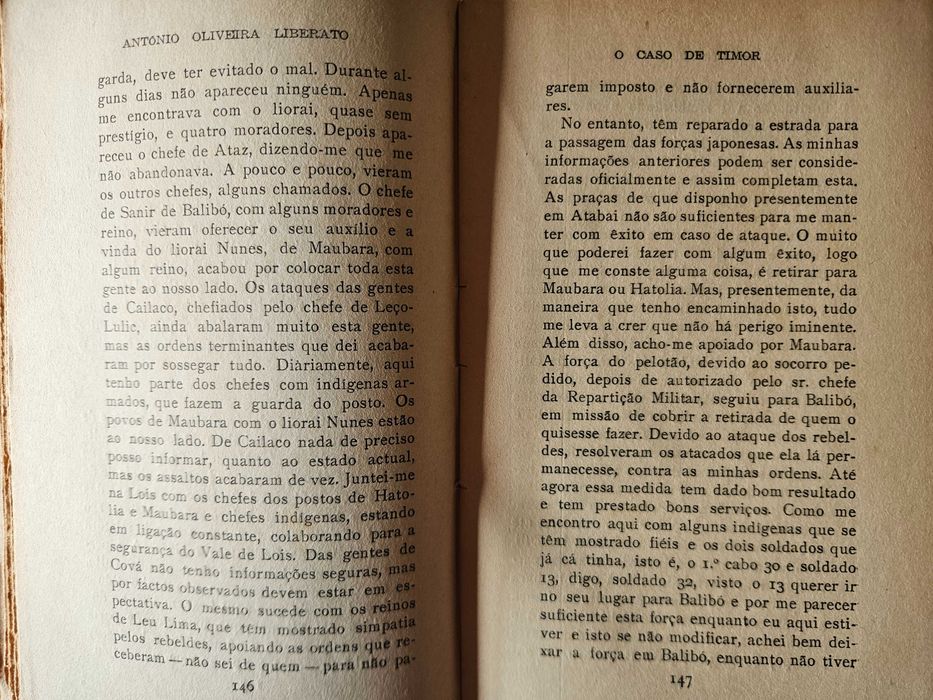O Caso de Timor - Capitão António Oliveira Liberato