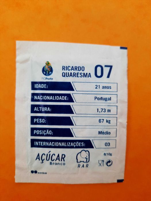 Pacote de açúcar Ricardo Quaresma - RAR Clubes Porto