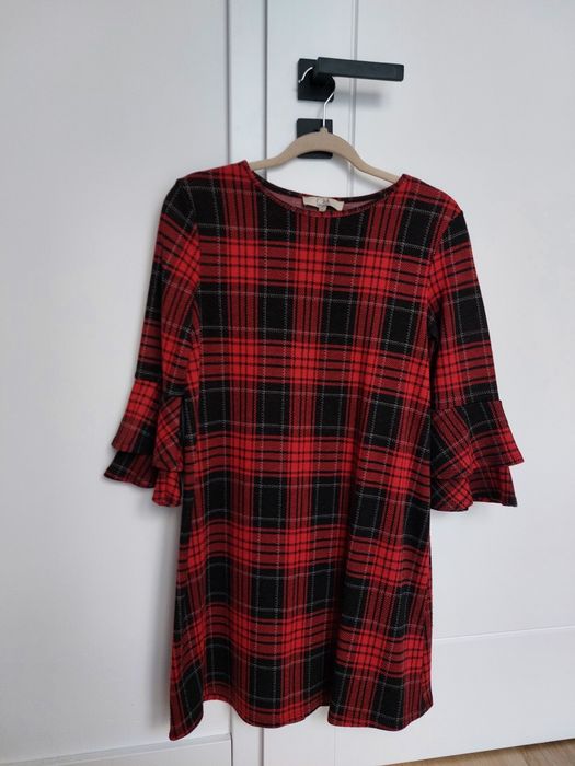 Sukienka w kratkę S/36 Clockhouse