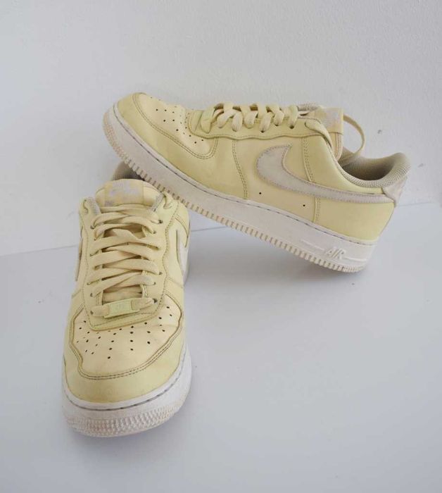 Nike Air Force 1 Low Cross Stitch kremowe 42 sneakersy skórzane