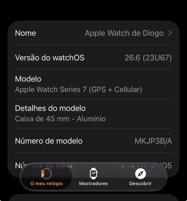 Apple watch series 7 wifi + dados moveis