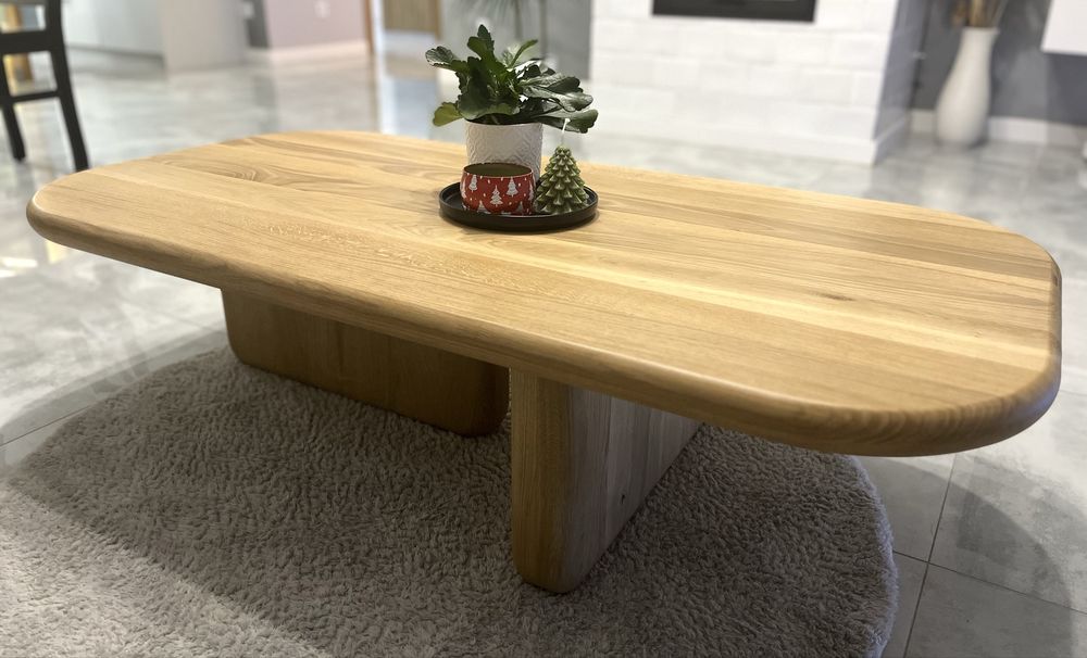 Stolik kawowy dębowy 130x60.