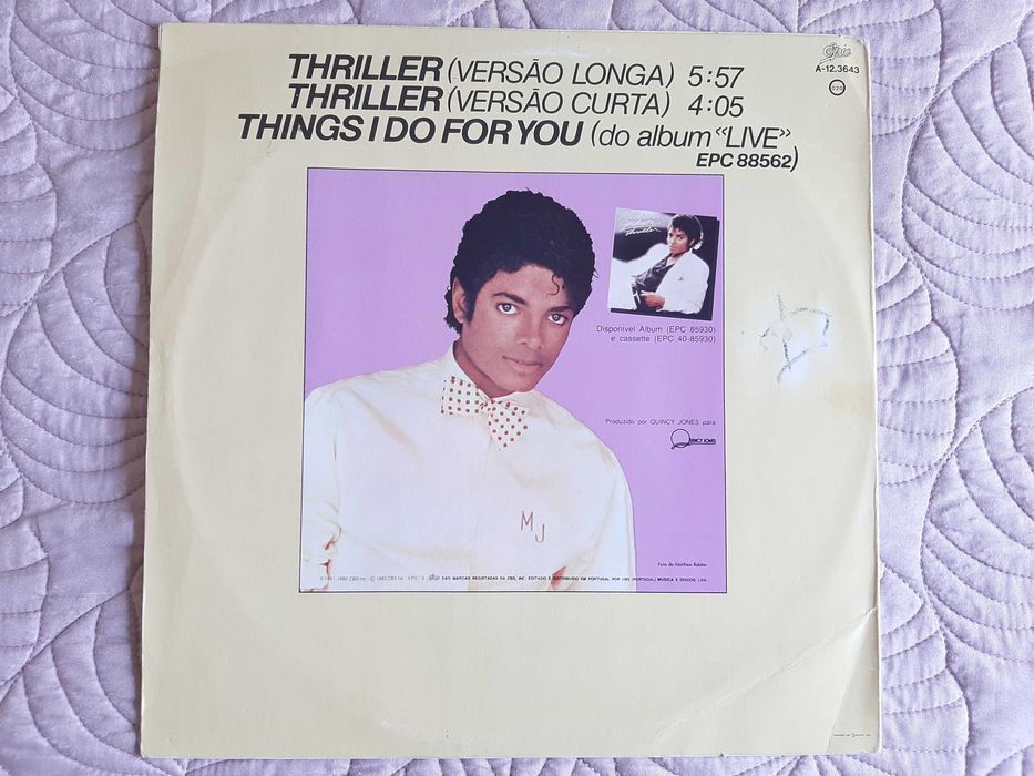 Michael Jackson - Thriller - Portugal - Vinil LP (12", 45 RPM, Maxi-Single)