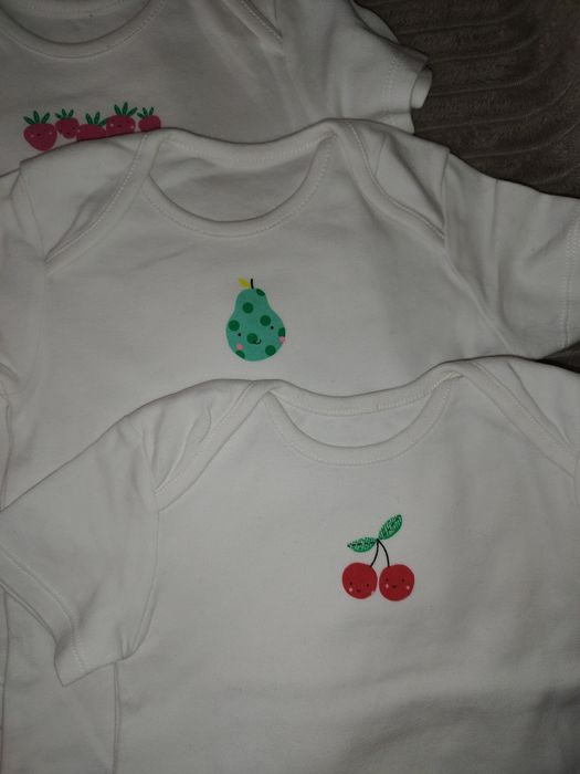 Body dziewczęce z krótkim rękawem 92 FF owoce