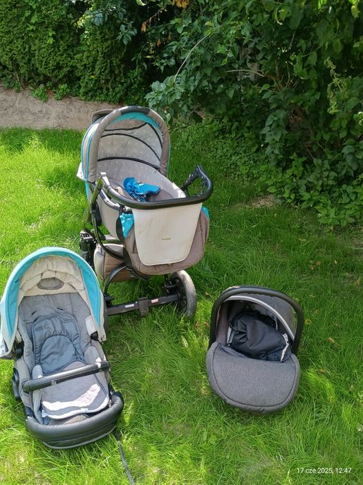 Wózek 3w1 tutek grander lift, gondola/spacerówka/fotelik + akcesoria