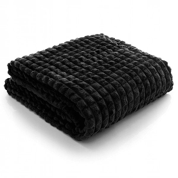 Koc 160x200 Mikrofibra Tłoczona Puszysty Pled na Łóżko Larysa 07