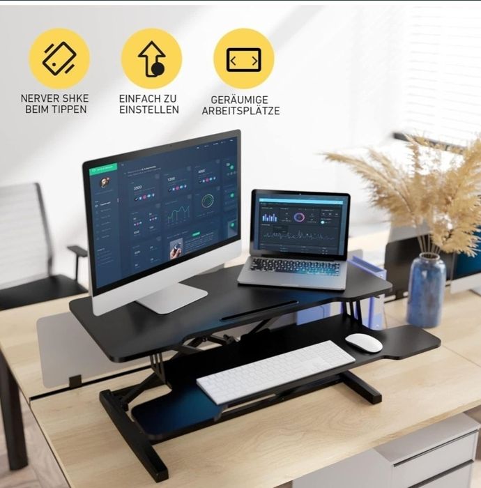 Stolik pod laptopa rozkładany 2 poziomy siłownik nadstawka na biurko