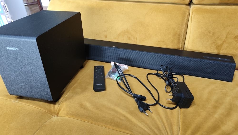 Philips TAB5305/12 Zestaw Soundbar 2.1 Bluetooth Subwoofer Komplet Stan BDB
