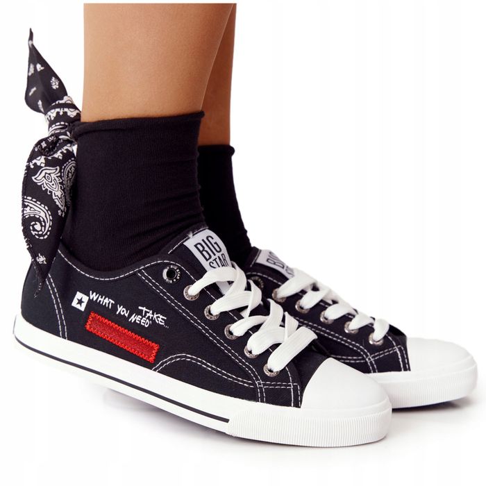 Trampki damskie BIG STAR oryginalne r.37 czarne FF274082