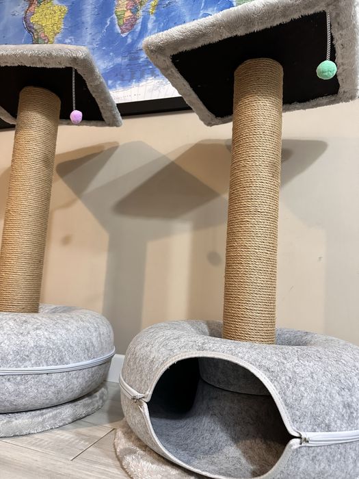 Домик для кота большая когтеточка  80-85 см см толстый столб Пончик