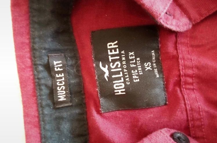 Bordowa koszula hollister