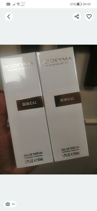 Perfumy damskie Yodeyma boreal 50 ml 2 sztuki