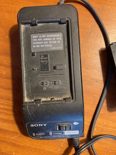 Carregador de câmera sony