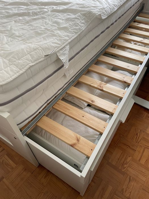 IKEA Brimnes cama individ/dupla c/2 gav/2 colchões, 80x200cm