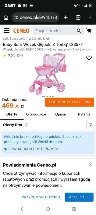 Wózek BabyBorn 3 w 1