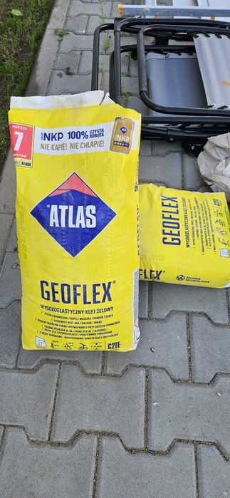 Dwie paczki Klejow do gresów, płytek Atlas Geoglex 25kg