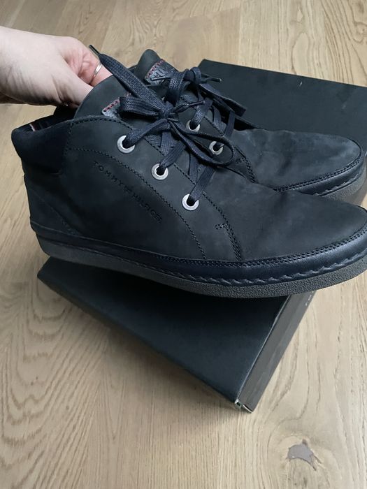 Tommy hilfiger r. 41 meskie botki trzewiki buty granatowe za kostke