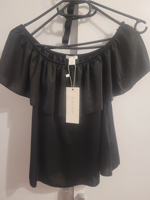 Czarna bluzka hiszpanka s