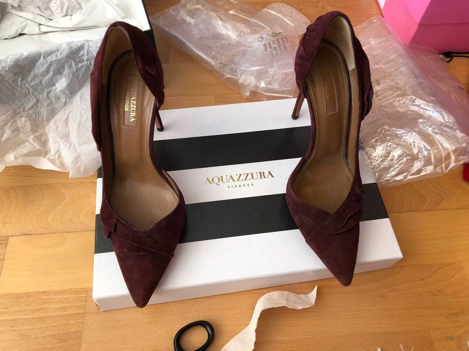 sapatos roxos 36 aquazzura como novos com salto