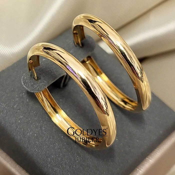 Złote kolczyki KOŁA próby złota 585 14k