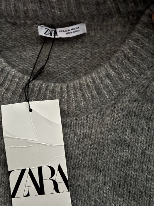 Жіночий Шерстяний Світер ZARA Зима Сірий