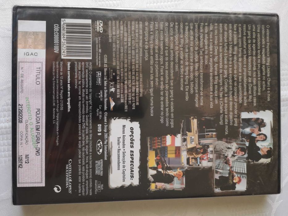 DVD Polícia em fúria com Jackie Chan