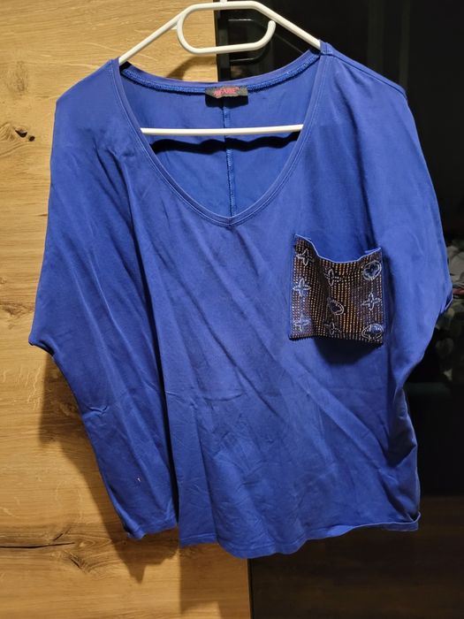 Tshirt damski XL niebieski