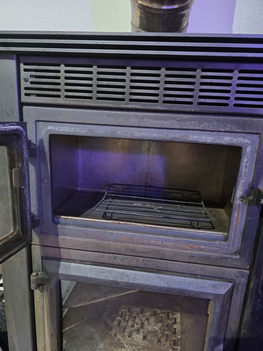 Salamandra a lenha com forno