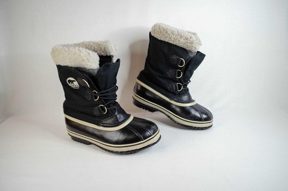 Sorel Yoot Pac Nylon Waterproof Зимние Термо Сапоги Оригинал! Размер 38 24 см