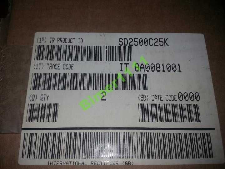 Выпрямительный диод SD2500C25K IOR