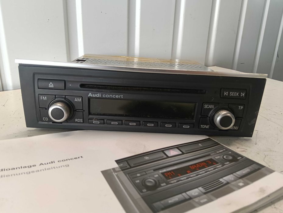 Radio Audi A4 b6 b7 Audi Concert z Kodem Książka WYSYŁKA